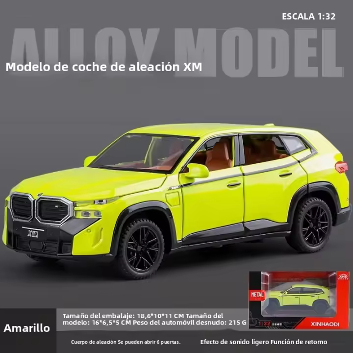Coche De Juguete De Aleación De Metal XM a Escala 1:32 Con Luces Brillantes Y Sonidos Realistas Para Niños Modelo De Carreras Soñado - 1
