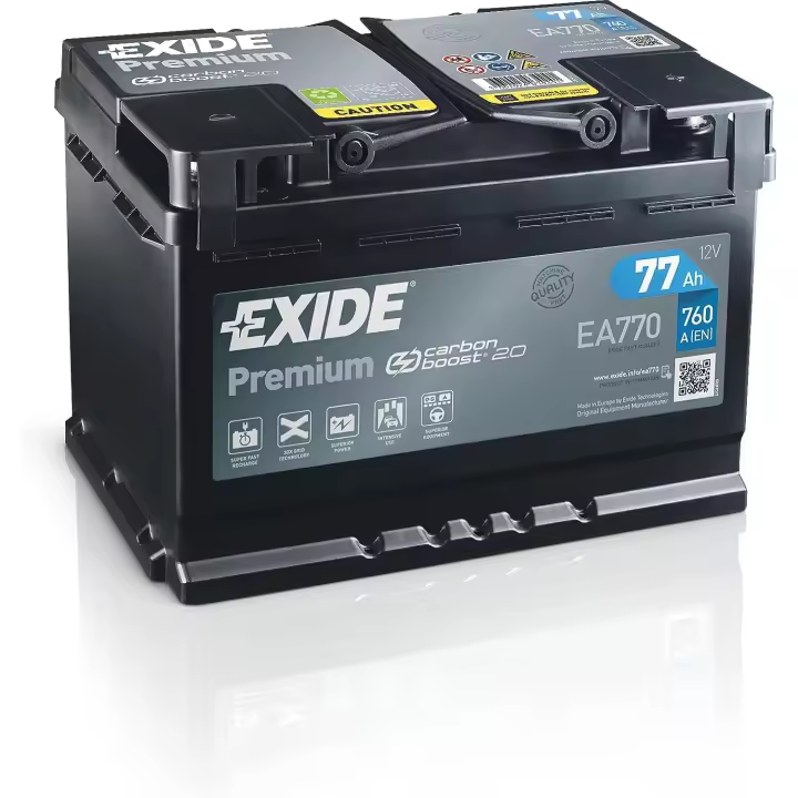 Exide EA770-L3 Premium Batería de Arranque, 12V, 77Ah - 1