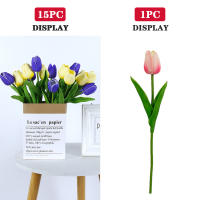 5pcs Arreglo De Tulipes Naranja Artificial Para Decoración De Hogar Y Bodas Flores Artificiales Para Jardín Y Decoración Interior - details 8
