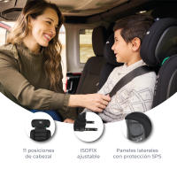 Ms BabyWorld BETA Silla coche Isofix Grupo 2/3 y convertible en Alzador, I-SIZE R129, Silla coche para bebé y niños, Cinturón, Universal, de 15 a 36 kg ó 100-150 cms, Negro - details 2