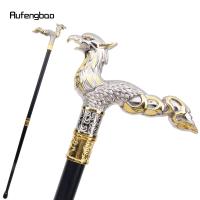 Bastón De Caminar Pheonix Dorado Y Blanco Con Cola Larga Moda Bastón De Lujo Para Caballeros Mango De Corsé Punta De Goma 94cm - details 3
