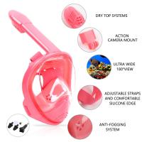 Máscara de buceo de silicona con tres tesoros para niños, gafas de buceo completamente secas, buceo libre - details 6