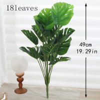 Hoja De Palma Verde Artificial Monstera Para Decoración De Hogar Y Jardín Para Sala De Estar Y Dormitorio Balcones Material Plástico Estilo Tropical - details 1