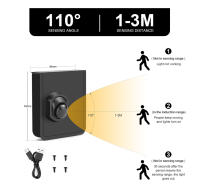 Lámpara De Noche Flexible COB LED Con 2 Sensores Móviles De Detección De Movimiento PIR Para Decoración De Dormitorio Regalos De Navidad - details 5