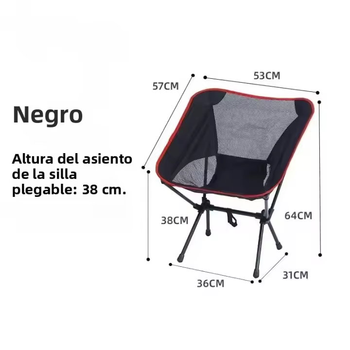 Silla De Camping Portátil Ultraligera Silla De Playa Y Pesca Desmontable Diseño Moderno Para Picnic Pequeño Muebles Al Aire Libre - 1