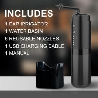 Black Wolf Ear Cleaner Fully automatic electric ear cleaner 2 nozzles to spray earwax accumulation smart ear cleaner - details 3