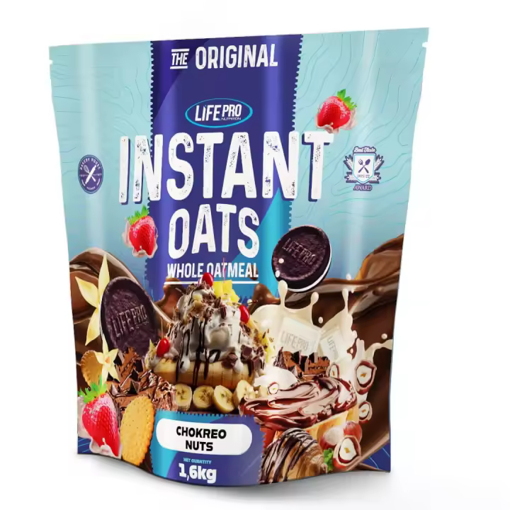 LIFE PRO FITFOOD INSTANT OATS PREMIUM 1.6KG - Harina de Avena Premium - Carbohidrato de Liberación Lenta - Energía mas Tiempo - 1