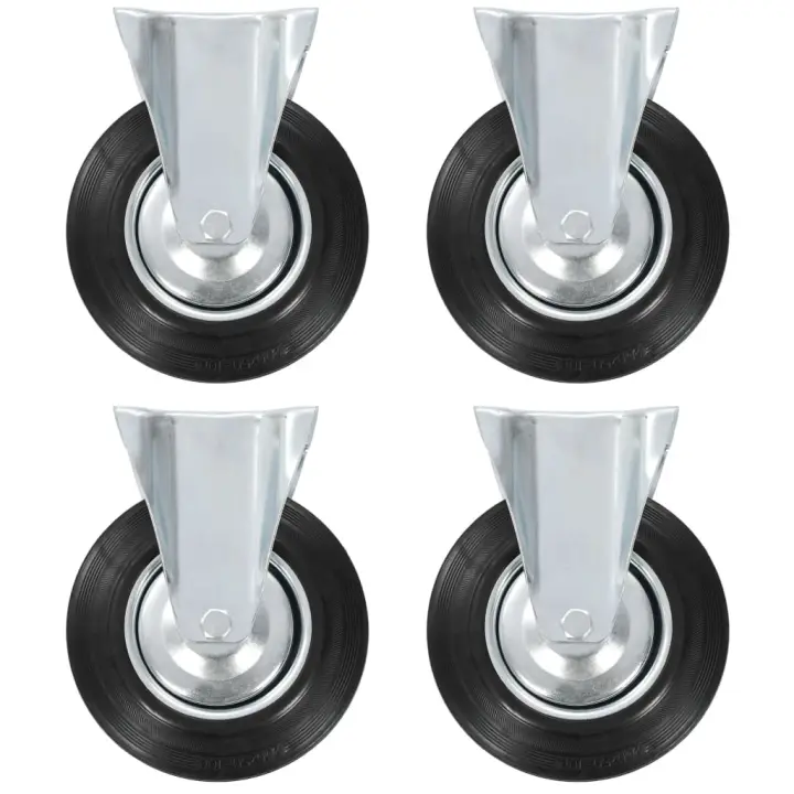 vidaXL Ruedas fijas 8 unidades 200 mm - 1