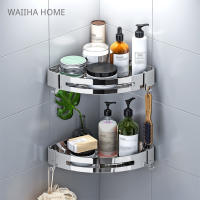 Estante De Esquina Para Baño En Acero Inoxidable Negro / Plateado Con Gancho Organizador De Ducha Almacenamiento Montado En La Pared Accesorios De Baño - details 3