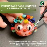 Lotes De 3/6 Pinceles Micro Marie's Para Pintura De Miniaturas Con Mango Triangular Para Acrílico Artesanía Modelos Figura De Miniatura Y Rocas - details 5