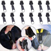 Kit De Reparación Instantánea Universal Para Cremalleras 12pcs Tamaños 3 4 5 8 10 Auto Bloqueo Plástico ABS Color Negro - details 1