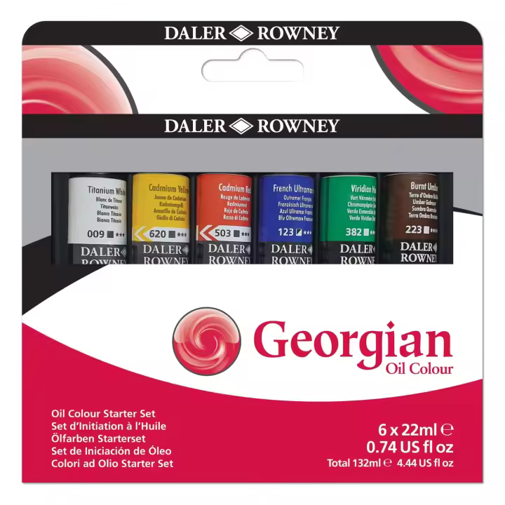 Daler-Rowney : Georgian Oil Paint : Starter Set : 22ml : Set Of 6 - 1