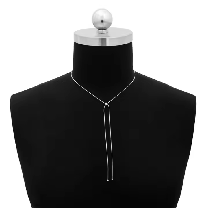 Collar De Cadena De Serpiente Ingemark Para Mujer Niña Boda Elegante Collar De Corbata Delgado Para Fiesta Joyería Ajustable - 1