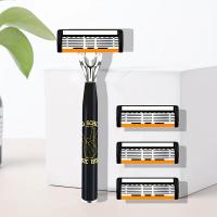 Afeitadora Manual De Seguridad Clásica 6 Capas Pattern Para Hombres Y Mujeres Eliminación De Vello Apto Para Cabello Y Barba - details 5