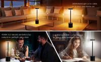 Lámpara De Mesa LED Táctil Recargable Luz Nocturna Para Escritorio Decorativa Para Restaurante Hotel Bar Bedroom Moderno - details 10