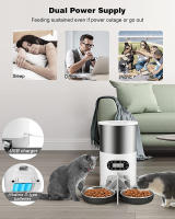 Dispensador Automático De Alimentos Para Mascotas Inteligente Con APP Timer Dual Acero Inoxidable Alimentación Remota Adecuado Para Gatos Y Perros - details 7