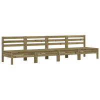vidaXL Sofás de jardín sin reposabrazos 4 uds madera maciza Douglas Marrón cera, Douglas natural, Impregnado natural Conjunto Terraza Muebles Jardín Exterior Juego de Muebles de jardín Mueble Jardín Exterior Muebles de Salon Exterior - details 1
