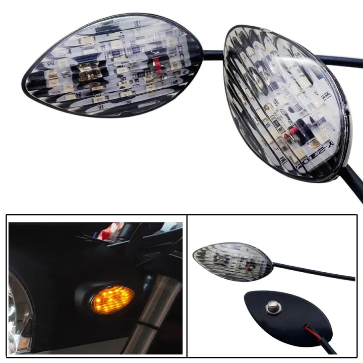 Par De Luces Indicadoras LED Para Motocicleta Amarillas Para Honda Grom MSX 125 CBR600RR CBR 954 CBR 1000RR CBR 600 F4i Instalación Directa - 1