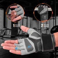 NR HERMANO ESPAÑOL Guantes de Gimnasio Transpirables con Palma de Cuero Antideslizante - Soporte de Muñeca Ajustable - details 1