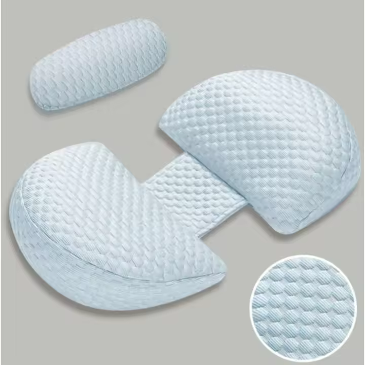 Nueva almohada de embarazo para dormir, almohada de lactancia, almohada de embarazo con soporte corporal de algodón con funda de bambú - 1