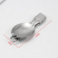 Cuchara Y Fork Plegables De Acero Inoxidable Para Camping Senderismo Picnic Bicicleta Montaña. Utensilios De Cocina Plegables. Spork Todo En Uno. - details 5