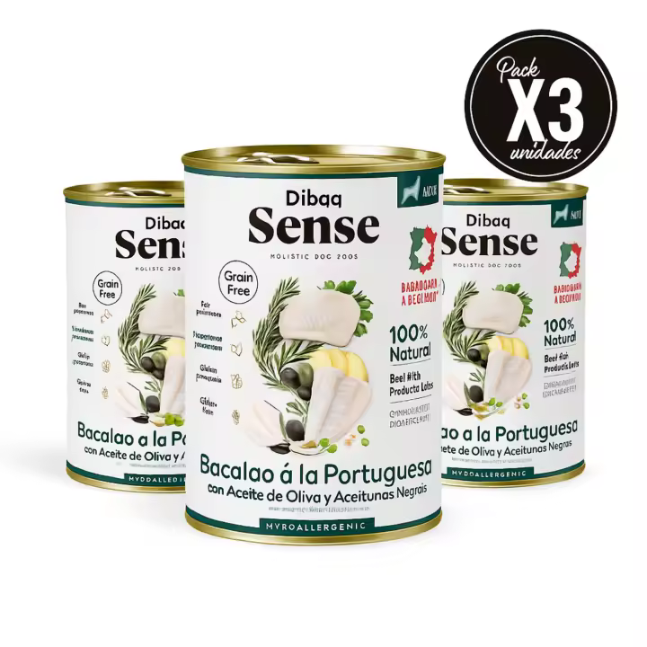 Dibaq Sense Grain Free Bacalao a la Portuguesa, pack 3 uds x 380 gr - 1