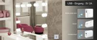 Espejo De Maquillaje Con Luz LED Bombilla USB Cargable Iluminación Para Mesa De Vestir Baño Dimmerable Luz De Vanidad - details 3