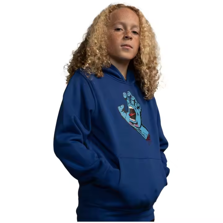 Sudadera con Capucha Santa Cruz Youth Screaming Hand Hood para niños unisex en color azul - 1
