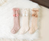 Calcetines Altos De Encaje Para Bebés Y Niñas Con Bola De Cereza Para Otoño Invierno Calcetines De Princesa Para Niños De 0 a 5 Años Calentadores De Piernas Hechos De Algodón Y Poliéster - details 15