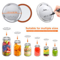50Pcs Tapas De Conserva De Lata Para Mason Jar Tamaño Regular Reutilizables Kerr Sellado Airtight Para Almacenar Especias Dulces Bocadillos Mermeladas - details 5