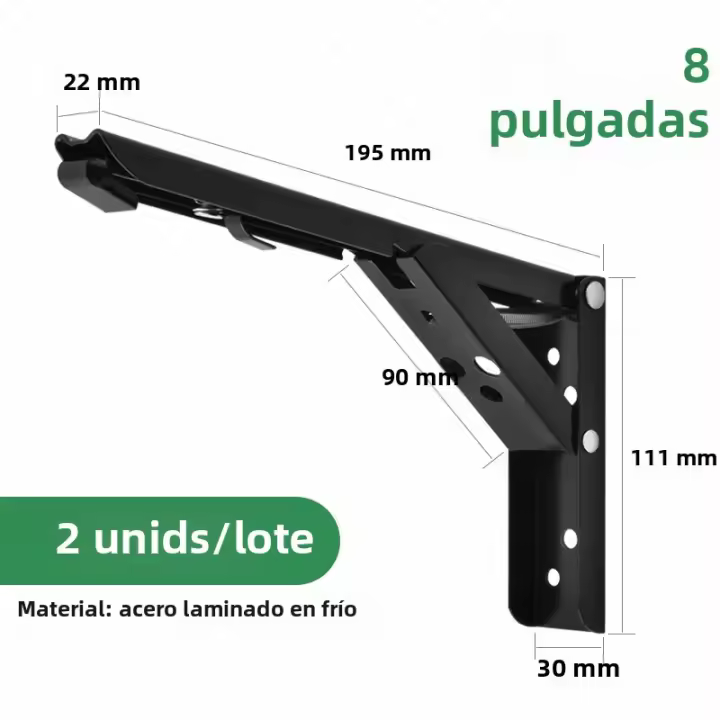 KAK 2pcs Soporte Plegable Para Estante De Acero Inoxidable Resistente Espacio Ahorrador Para Mesa Accesorio DIY De Trabajo - 1