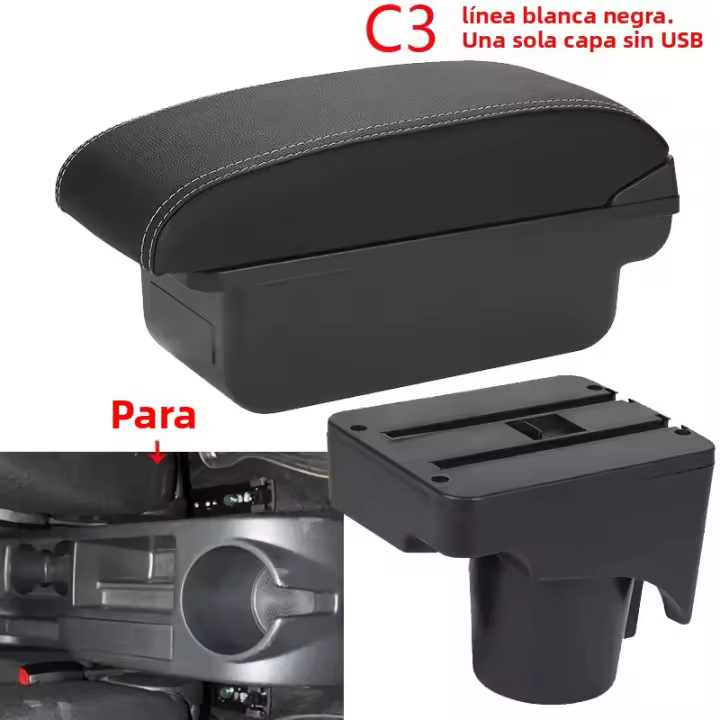 Caja De Reposabrazos Para Volkswagen Golf 6 VW Golf 6 Golf 5 MK5 Jetta 5 VW Sagitar Interior Con Almacenamiento Material De Cuero Y Plástico ABS - 1