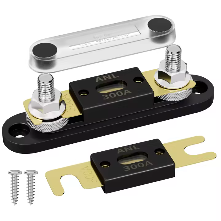 Bloque De Fusibles ANL DaierTek 300A Con Fusible De 300A Máximo 500A Para Camiones Automóviles Y Marina Herramienta De Seguridad Para Electrónica - 1