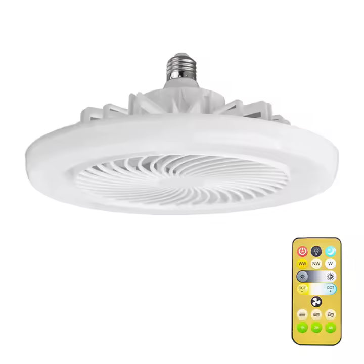 Ventilador De Techo LED Inteligente 3-en-1 Con Control Remoto 3 Velocidades E27 AC85-265v Para Iluminación De Dormitorio Y Sala De Estar - 1