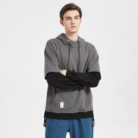 Sudadera De Moda Casual Para Hombre Con Capucha Patchwork Y Block Color Estilo Hip Hop Suéter De Calle Completo De Poliéster Para Todas Las Estaciones - details 3