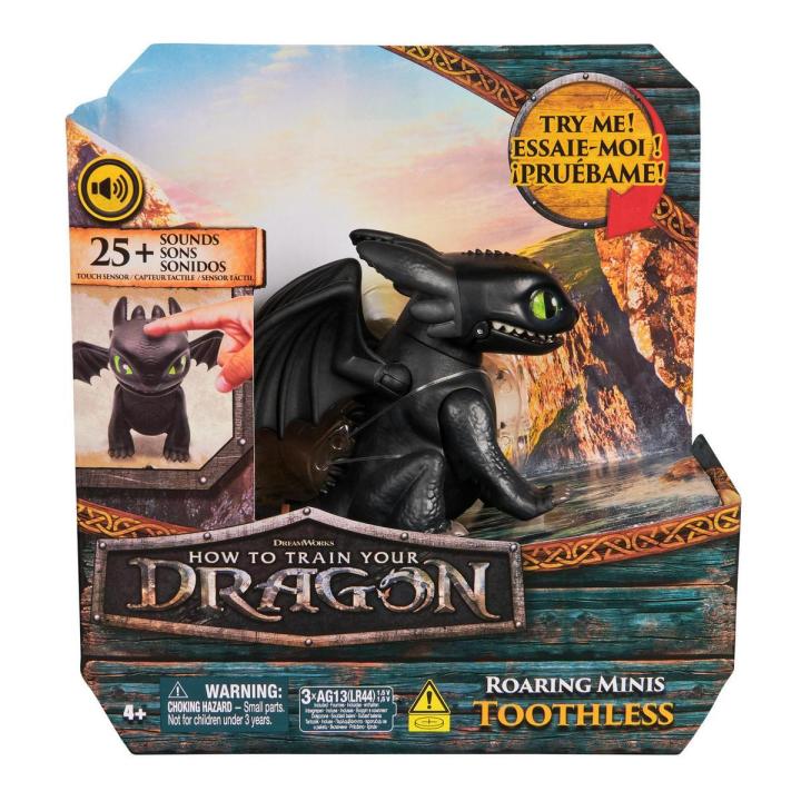 SPIN MASTER - Dreamworks Dragons How to Train Your, Roaring Minis Toothless, Interactive Dragon Toy with 25 Sounds, Kids Toys for Boys & Girls Ages 4 & up, Multicolor, Mini DESDENTAO (Spin Master 6074239)
