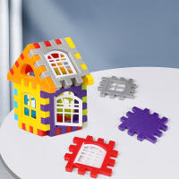 Bloques De Construcción Grandes Con Ventanas Para Niños Y Niñas En Preescolar Y Primaria Juguetes De Ensamblaje De Plástico 71 Piezas Colores Y Estilos Aleatorios - details 6