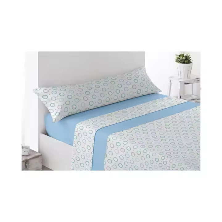 Juego de Sábana poliéster de Verano Estampado de Flores acabado de gran suavidad y no hacen bolas para camas de 90cm 105cm 135cm 150cm 180 cm - 1