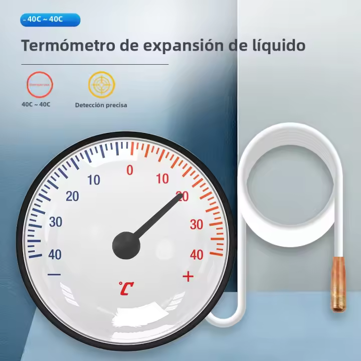 Gauge De Temperatura Con Sensor Capilar 40℃-120℃ Medidor De Agua Y Aceite Con Sensor De 1.44m Herramienta Doméstica - 1