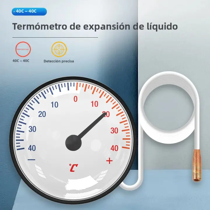 Gauge De Temperatura Con Sensor Capilar 40℃-120℃ Medidor De Agua Y Aceite Con Sensor De 1.44m Herramienta Doméstica - 1