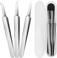 Tweezers Para Puntos Negros Extractor De Acné Herramienta Profesional De Acero Inoxidable Para Eliminar Espinillas Y Blemisiones De La Piel - details 0
