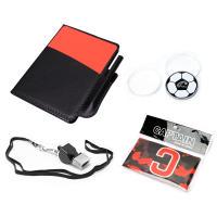 Kit De Cartas Rojas Y Amarillas Para Fútbol Con Manguito Para Capitán De Equipo Silbato Moneda Bolsa De Cuero Lápiz Y Papel - details 6