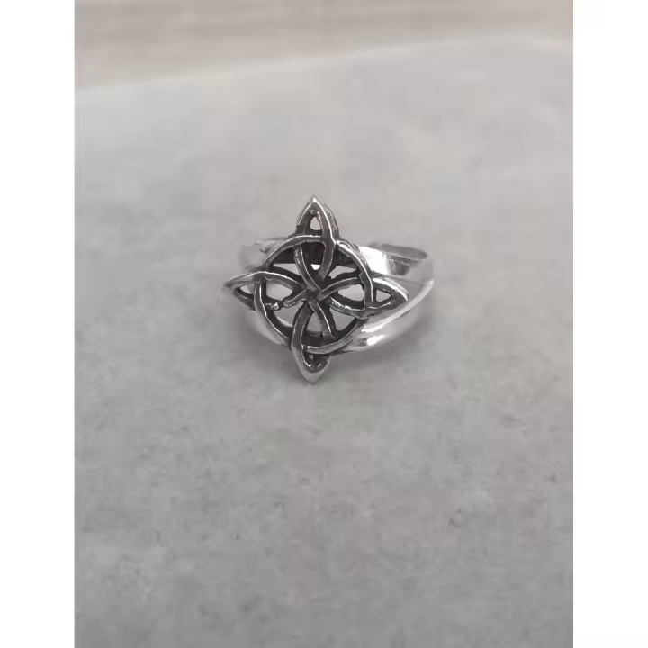 anillo ajustable plata de ley amuleto nudo de bruja -40ycuatrojoyeria - 1