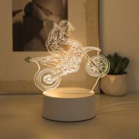 Luz Nocturna Creativa De Motocicleta USB 3D Iluminación Decorativa Para Sala De Estar Y Dormitorio Regalo De Cumpleaños Y Fiestas - details 2