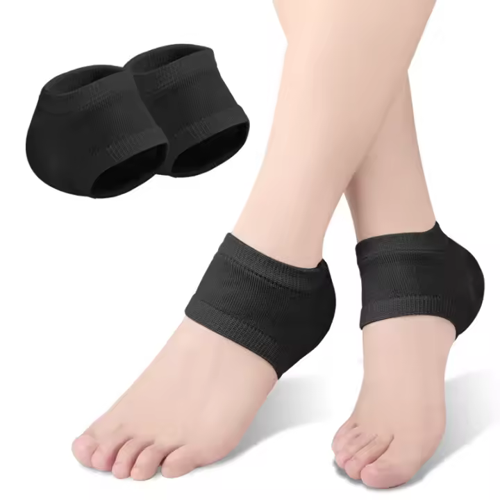 Protector De Talón De Silicona Gel Suela De Zapato Almohadillas De Talón Para Plantar Fasciitis Cuidado De Los Pies Reparación De Piel Almohadillas De Medio Yarda Calcetines - 1