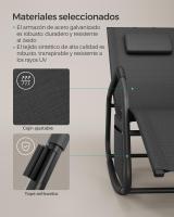 Mecedora Tumbona con Cojín Ajustable - Estructura de Acero, Tejido Transpirable, Incluye Dispositivo de Fijación y Bolsillo de Almacenamiento - details 10