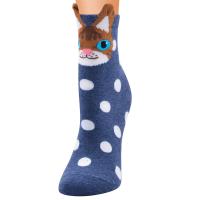 Calcetines De Algodón Para Mujer Con Impresión De Gato Casual Deportivos De Mediana Altura Calcetines De Mezcla De Algodón - details 6