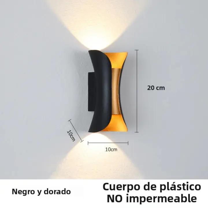 Lámpara De Pared LED Moderna Para Dormitorio Y Corredor Plástico Material Iluminación Directa E Indirecta Instalación En Muro - 1