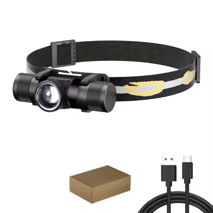 Lámpara Frontal LED De Alta Potencia Recargable USB Tipo-C Torcha Para Camping Caza Luz De Mano Impermeable Con Ángulo De Haz De 180° - 1