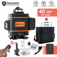 Pracmanu 16 Líneas Nivel De Láser 4D Auto-Nivelado Banda De Luz Verde Horizontal Y Vertical Potente Para Construcción Y Jardinería - details 0